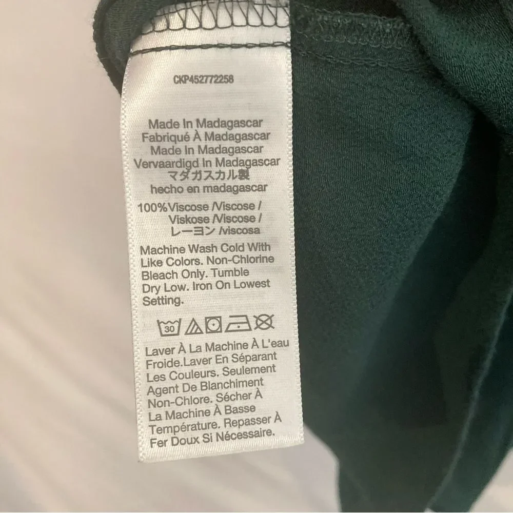 Madewell Emerald Green Flowy Top Small